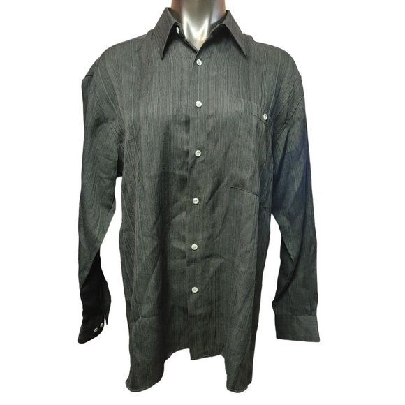 Pierre Cardin Women's Dark Gray Long Sleeve Button Down Shirt Medium - Picture 1 of 3